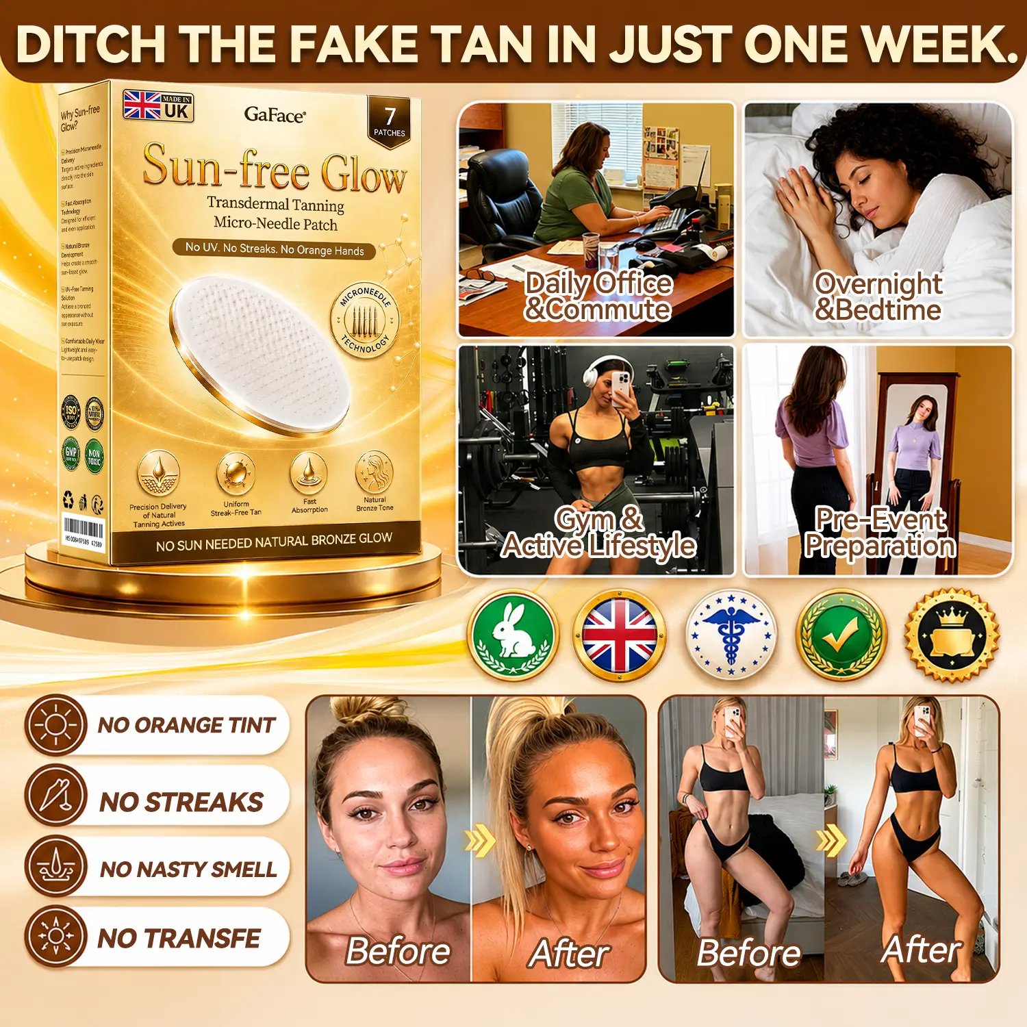 ๐๐ฎ๐ณ๐ฎ๐ฐ๐ฒยฎ Sunless Natural Glow Micro-Needle Tanning Patch