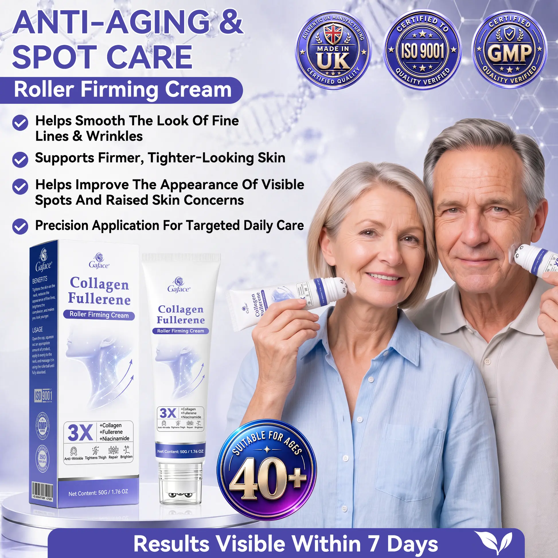 Gaface® PDRN & Fullerene Anti-Aging & Targeted Spot Micro-Spicule Roller Cream