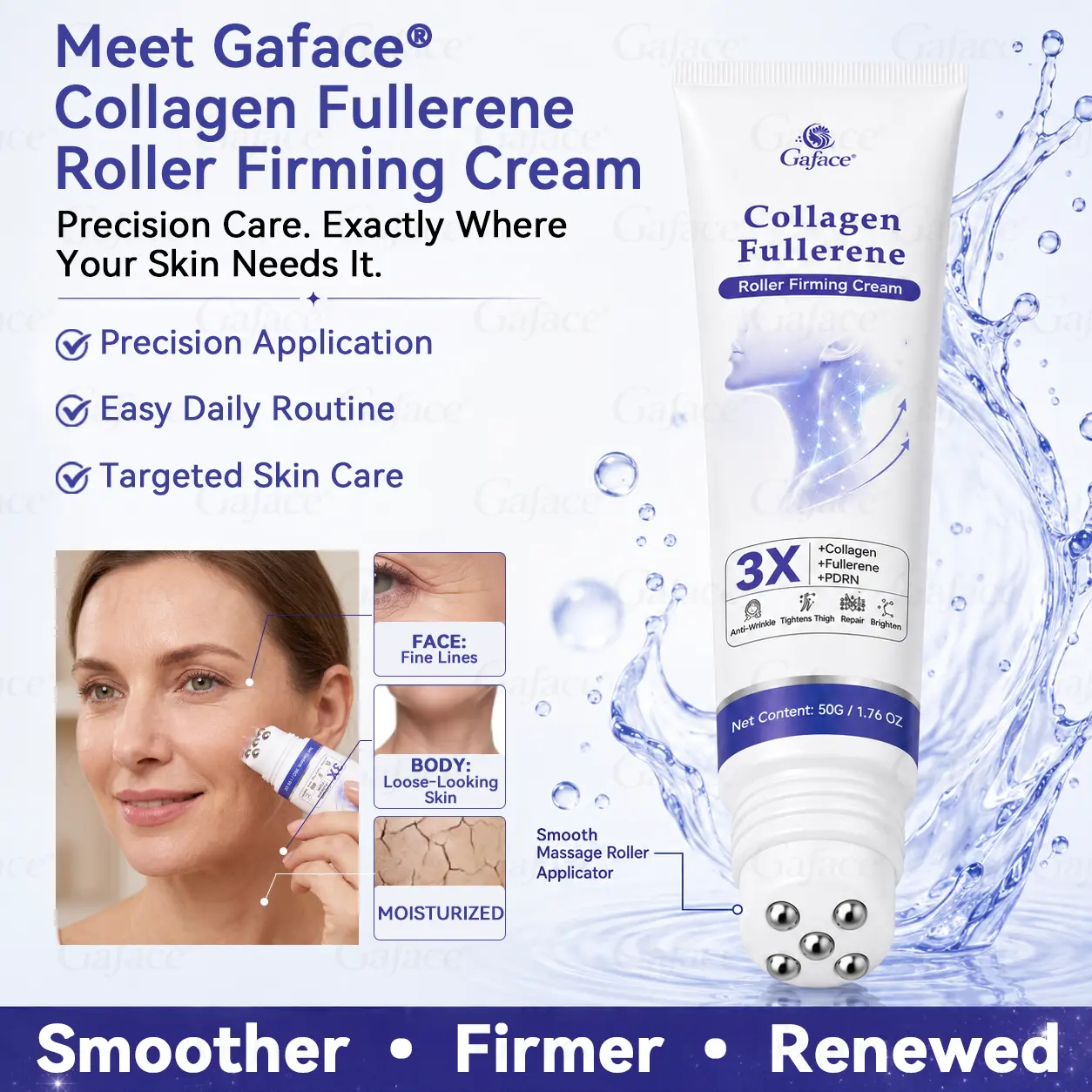 Gaface® PDRN & Fullerene Anti-Aging & Targeted Spot Micro-Spicule Roller Cream
