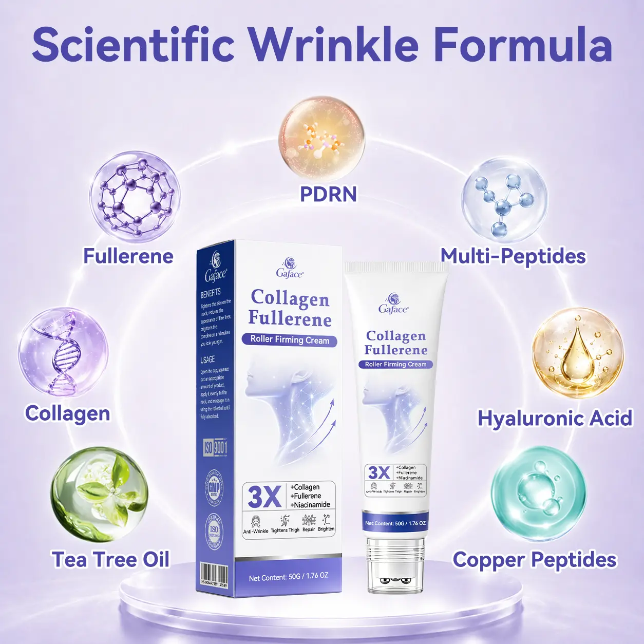 Gaface® PDRN & Fullerene Anti-Aging & Targeted Spot Micro-Spicule Roller Cream